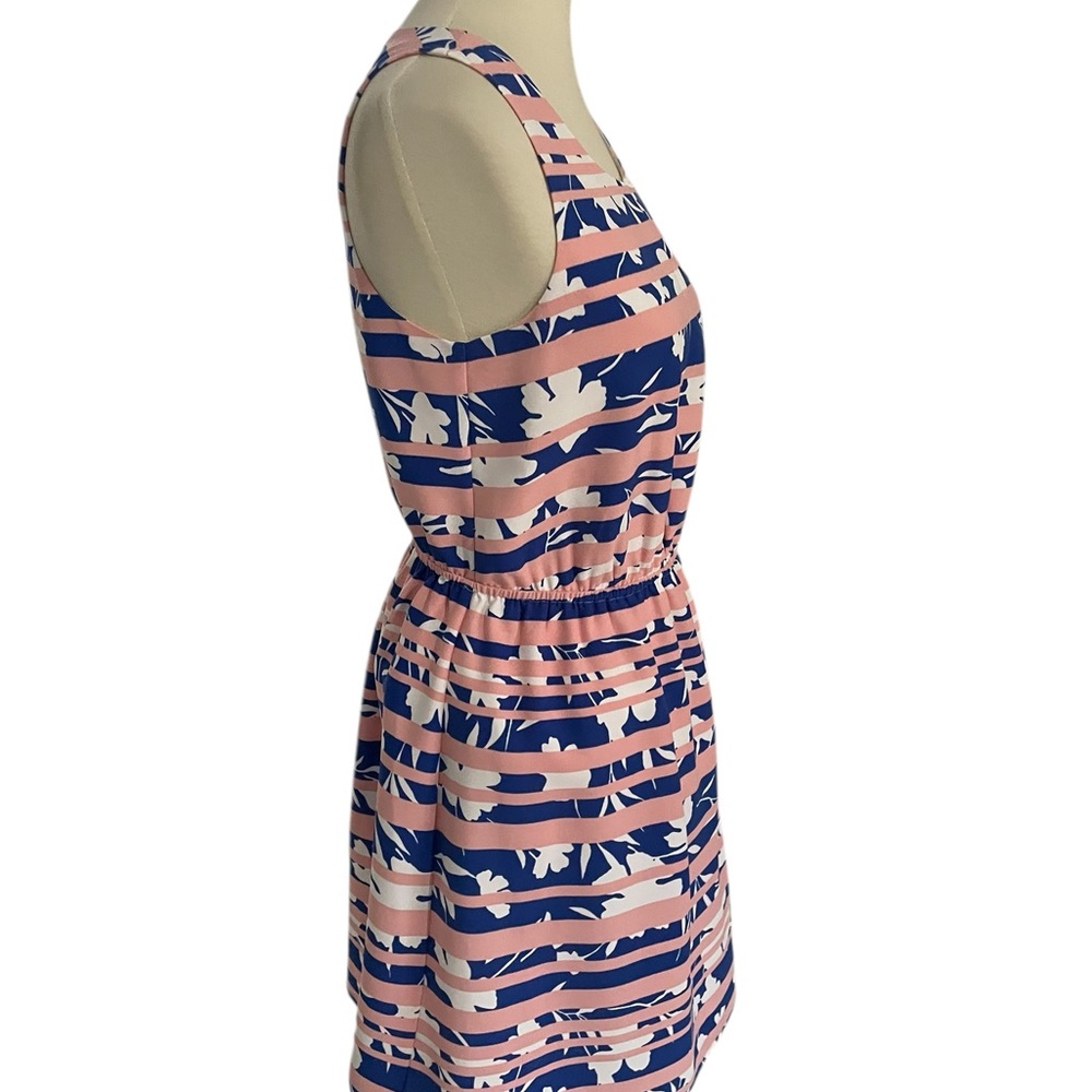 NEW WITH TAGS! Market & Spruce‎ Navy and Pink Striped Dress Size Small - Picture 9 of 12